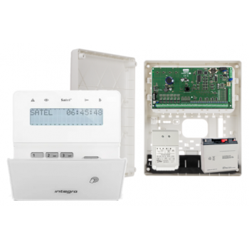 ZESTAW ALARMOWY SATEL INTEGRA 64 + INT-KLFR-W + OPU-3P + AWT682 + AKUMULATOR 17Ah